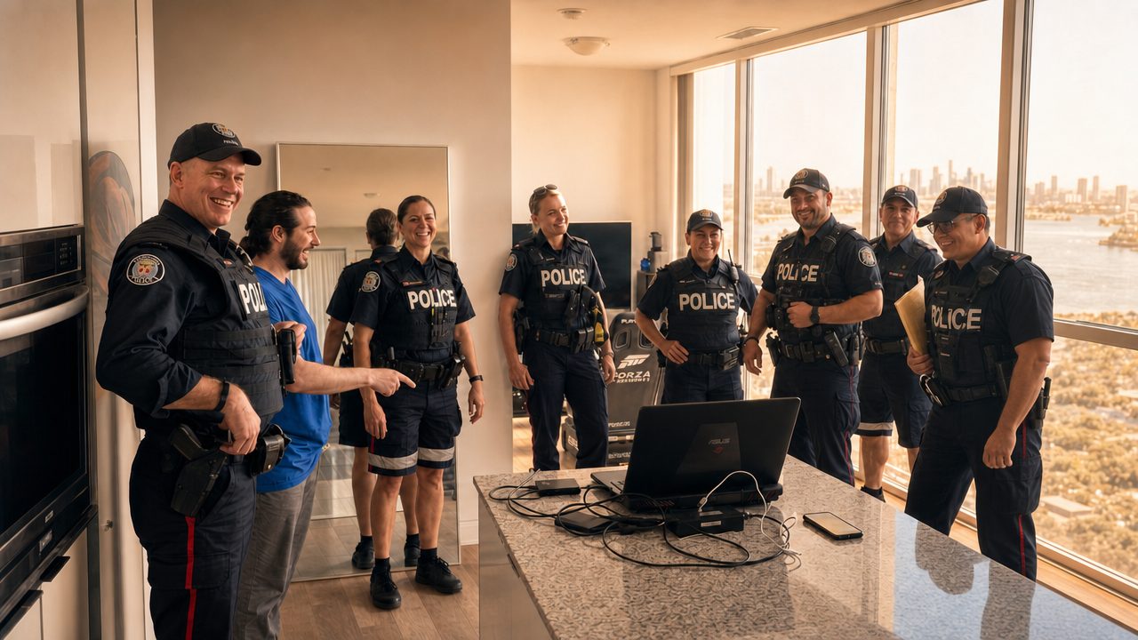 With 22 Division officers at the kitchen island